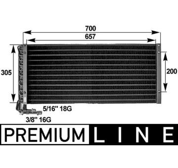 Kondenzátor, klimatizace MAHLE AC 281 000P