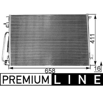 Kondenzátor, klimatizace MAHLE AC 295 000P