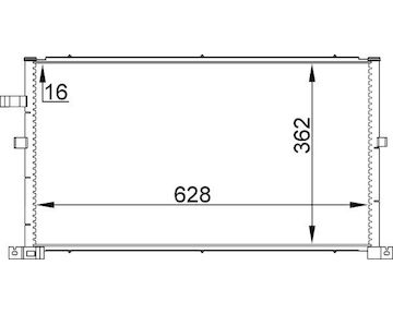 Kondenzátor, klimatizace MAHLE AC 296 001S