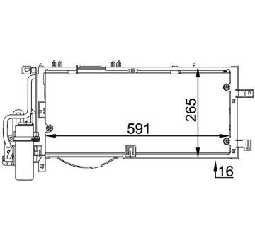 Kondenzátor, klimatizace MAHLE AC 309 000P