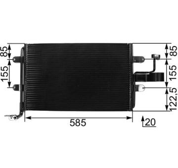 Kondenzátor, klimatizace MAHLE AC 326 000S