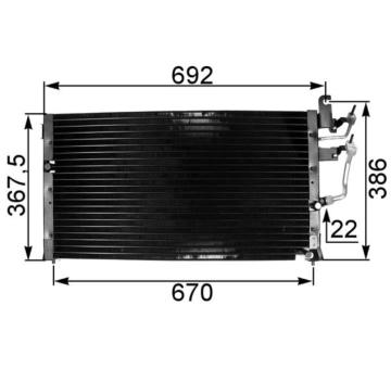 Kondenzátor, klimatizace MAHLE AC 329 000S