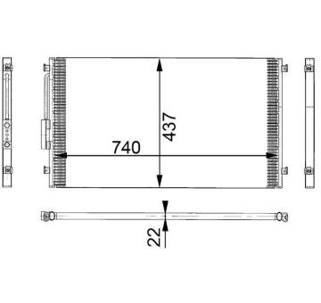 Kondenzátor, klimatizace MAHLE AC 331 000S