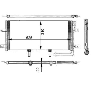 Kondenzátor, klimatizace MAHLE AC 332 000S