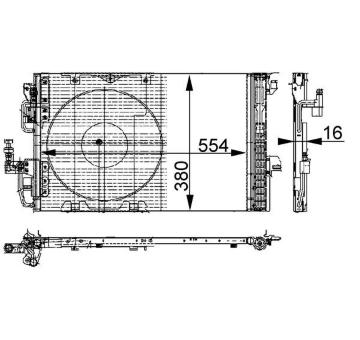 Kondenzátor klimatizácie MAHLE AC 337 000P