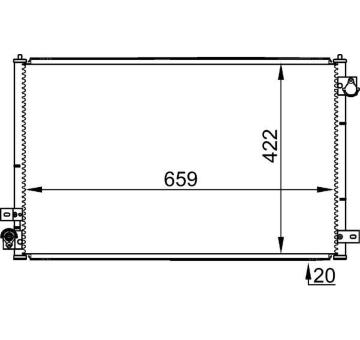 Kondenzátor, klimatizace MAHLE AC 338 001S