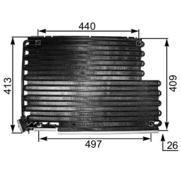 Kondenzátor, klimatizace MAHLE AC 343 000S