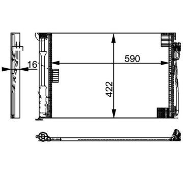 Kondenzátor, klimatizace MAHLE AC 344 000P