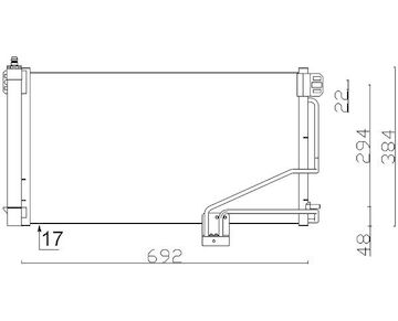 Kondenzátor, klimatizace MAHLE AC 347 001S