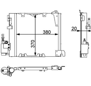 Kondenzátor, klimatizace MAHLE AC 349 000P