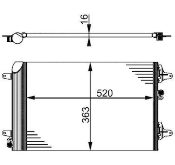 Kondenzátor, klimatizace MAHLE AC 358 000S