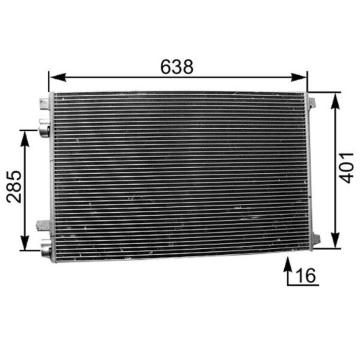 Kondenzátor, klimatizace MAHLE AC 360 001S