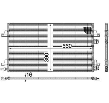 Kondenzátor klimatizácie MAHLE AC 366 000P