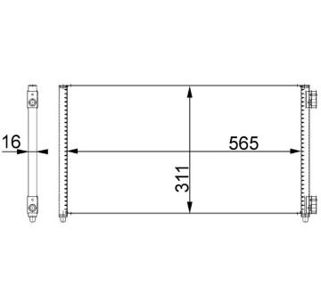 Kondenzátor, klimatizace MAHLE AC 373 000S