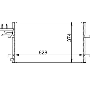 Kondenzátor, klimatizace MAHLE AC 374 000P