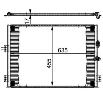 Kondenzátor, klimatizace MAHLE AC 382 000S