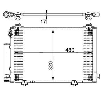 Kondenzátor, klimatizace MAHLE AC 385 000S