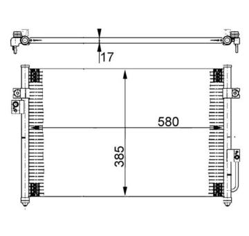 Kondenzátor, klimatizace MAHLE AC 388 000S