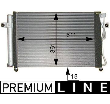 Kondenzátor, klimatizace MAHLE AC 394 000P