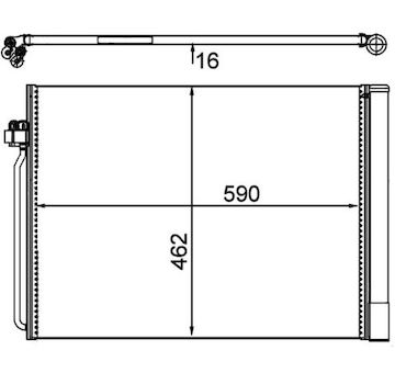 Kondenzátor, klimatizace MAHLE AC 405 000P