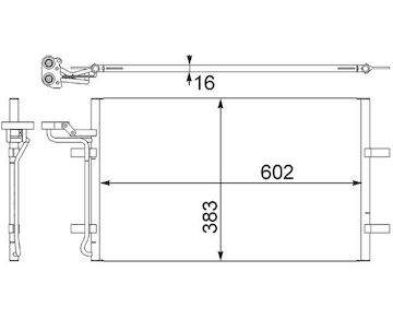 Kondenzátor, klimatizace MAHLE AC 410 001S