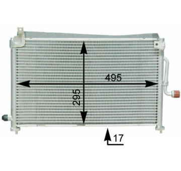 Kondenzátor, klimatizace MAHLE AC 416 000S