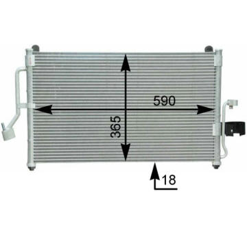 Kondenzátor, klimatizace MAHLE AC 418 000S