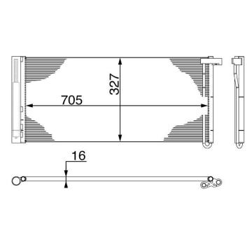 Kondenzátor, klimatizace MAHLE AC 425 000S