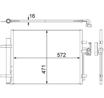 Kondenzátor, klimatizace MAHLE AC 441 000S