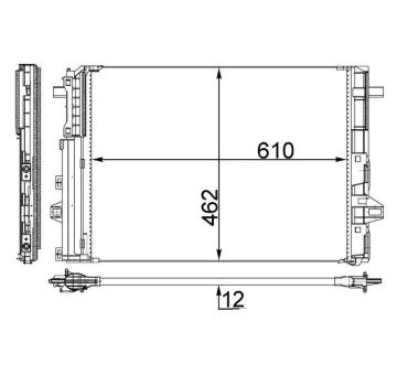 Kondenzátor, klimatizace MAHLE AC 446 000S