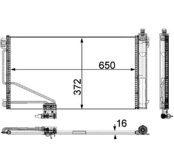 Kondenzátor klimatizácie MAHLE AC 448 000P