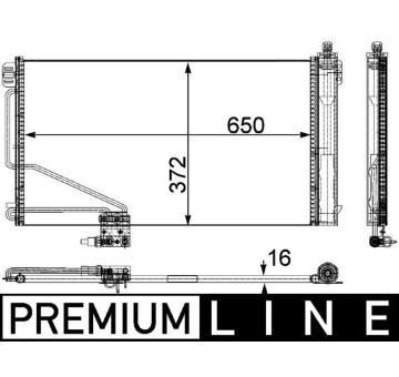 Kondenzátor, klimatizace MAHLE AC 448 000P