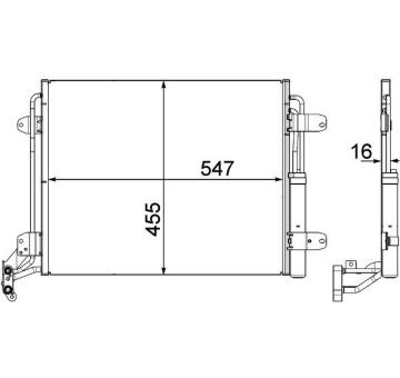 Kondenzátor, klimatizace MAHLE AC 454 000P