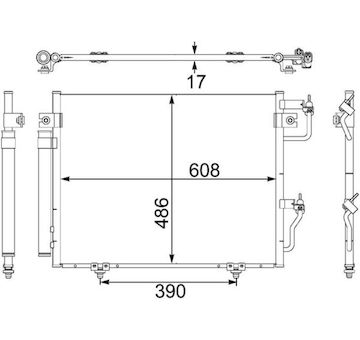 Kondenzátor, klimatizace MAHLE AC 475 001S