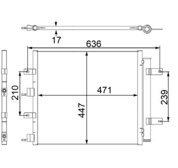 Kondenzátor, klimatizace MAHLE AC 481 000S