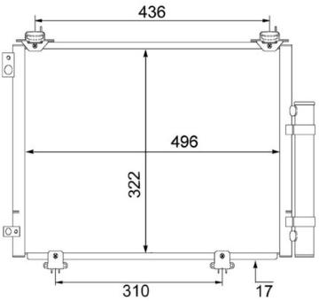 Kondenzátor, klimatizace MAHLE AC 484 000S