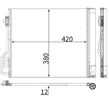Kondenzátor, klimatizace MAHLE AC 488 000P