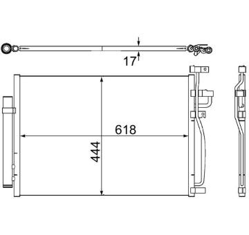 Kondenzátor, klimatizace MAHLE AC 489 000S