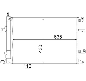 Kondenzátor, klimatizace MAHLE AC 497 000S