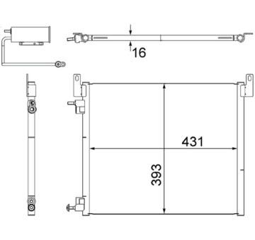 Kondenzátor, klimatizace MAHLE AC 499 000S