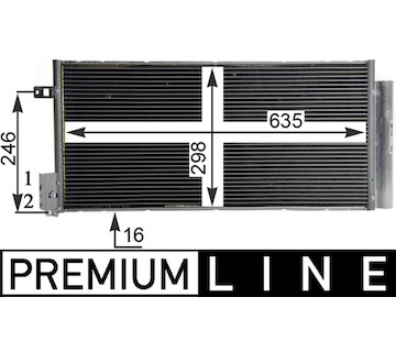 Kondenzátor, klimatizace MAHLE AC 505 000P