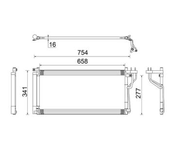 Kondenzátor, klimatizace MAHLE AC 506 000S