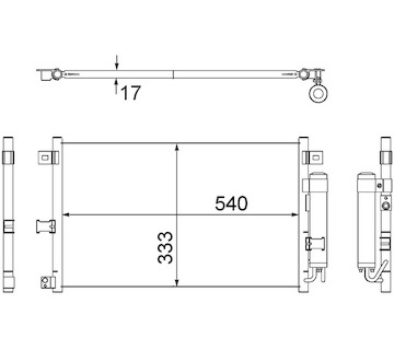 Kondenzátor, klimatizace MAHLE AC 507 000S