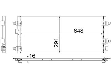 Kondenzátor, klimatizace MAHLE AC 518 000S