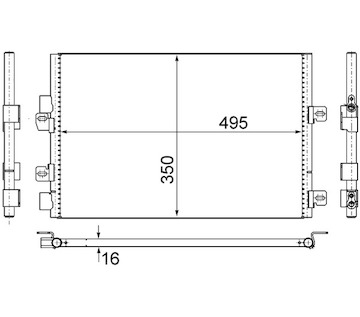 Kondenzátor, klimatizace MAHLE AC 525 000S