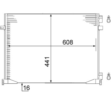 Kondenzátor, klimatizace MAHLE AC 528 000S