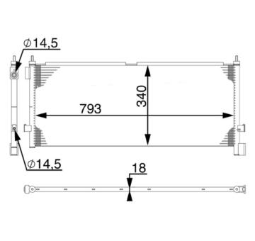 Kondenzátor, klimatizace MAHLE AC 532 000S