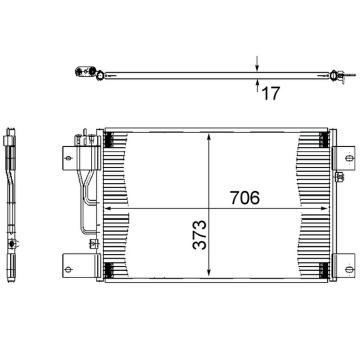 Kondenzátor, klimatizace MAHLE AC 533 000S