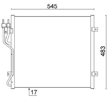 Kondenzátor, klimatizace MAHLE AC 545 000S