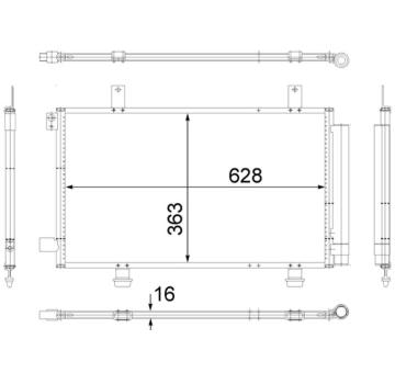 Kondenzátor, klimatizace MAHLE AC 556 000S